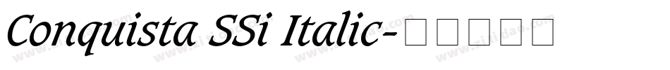 Conquista SSi Italic字体转换